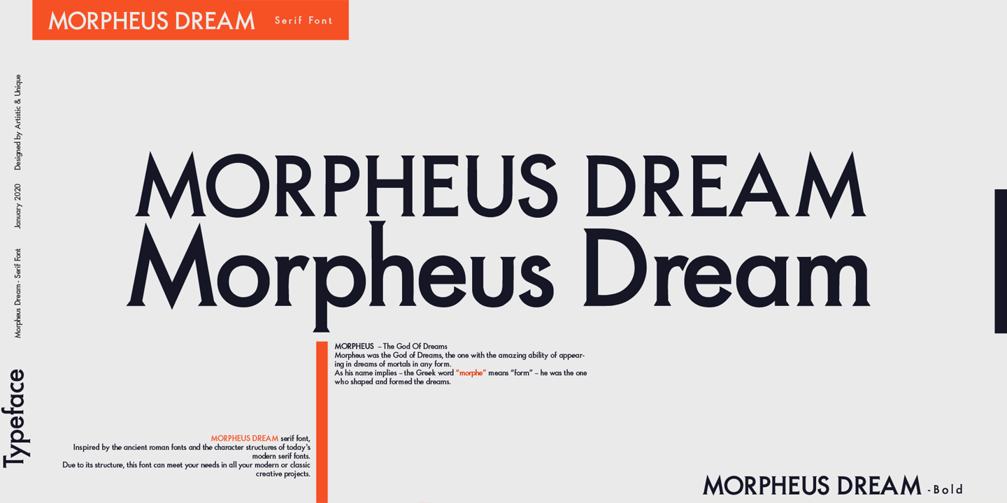 Przykład czcionki Morpheus Dream Bold Italic